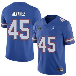 Men's Florida Gators #45 Carlos Alvarez NCAA Jordan Brand Royal Authentic Stitched College Football Jersey ESY3462OU